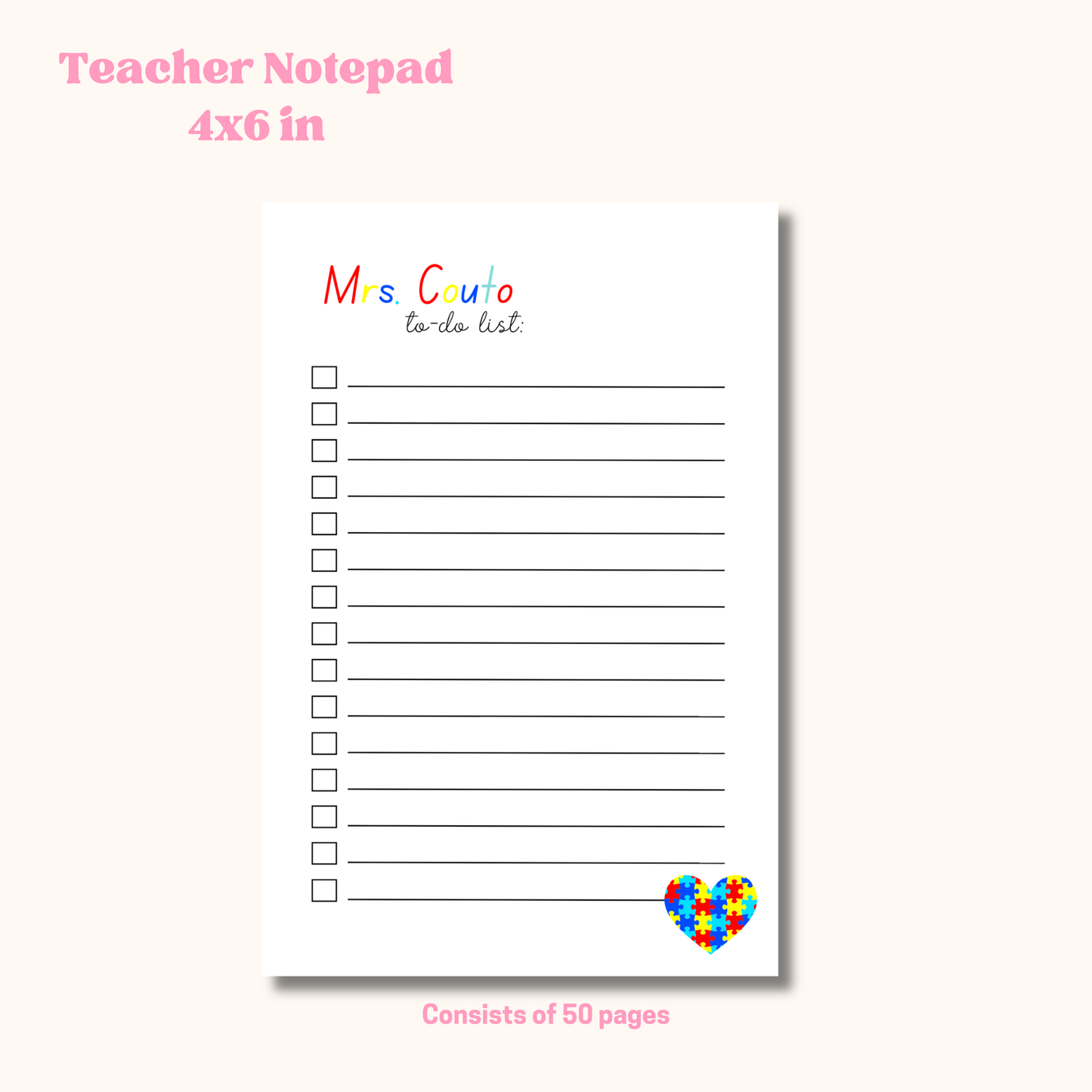 Autism Teacher Notepad
